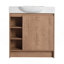Meuble-lavabo mural avec lavabo en céramique blanche et porte à fermeture en douceur, emballage KD-763283055