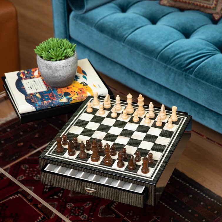 Wooden Chess Board I Buy Now Here I Mother of Pearl Inlays