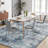 9'X12' Neutral Modern Washable Abstract Area Rug Blue-118613662