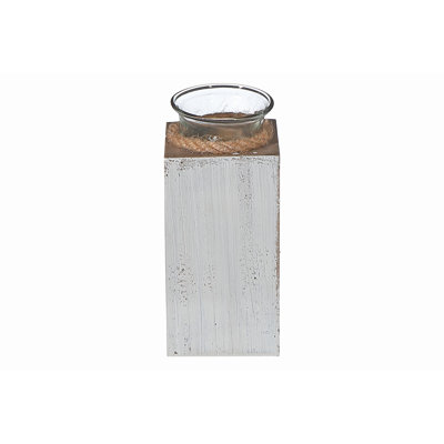Photophore en bois 6,3 po