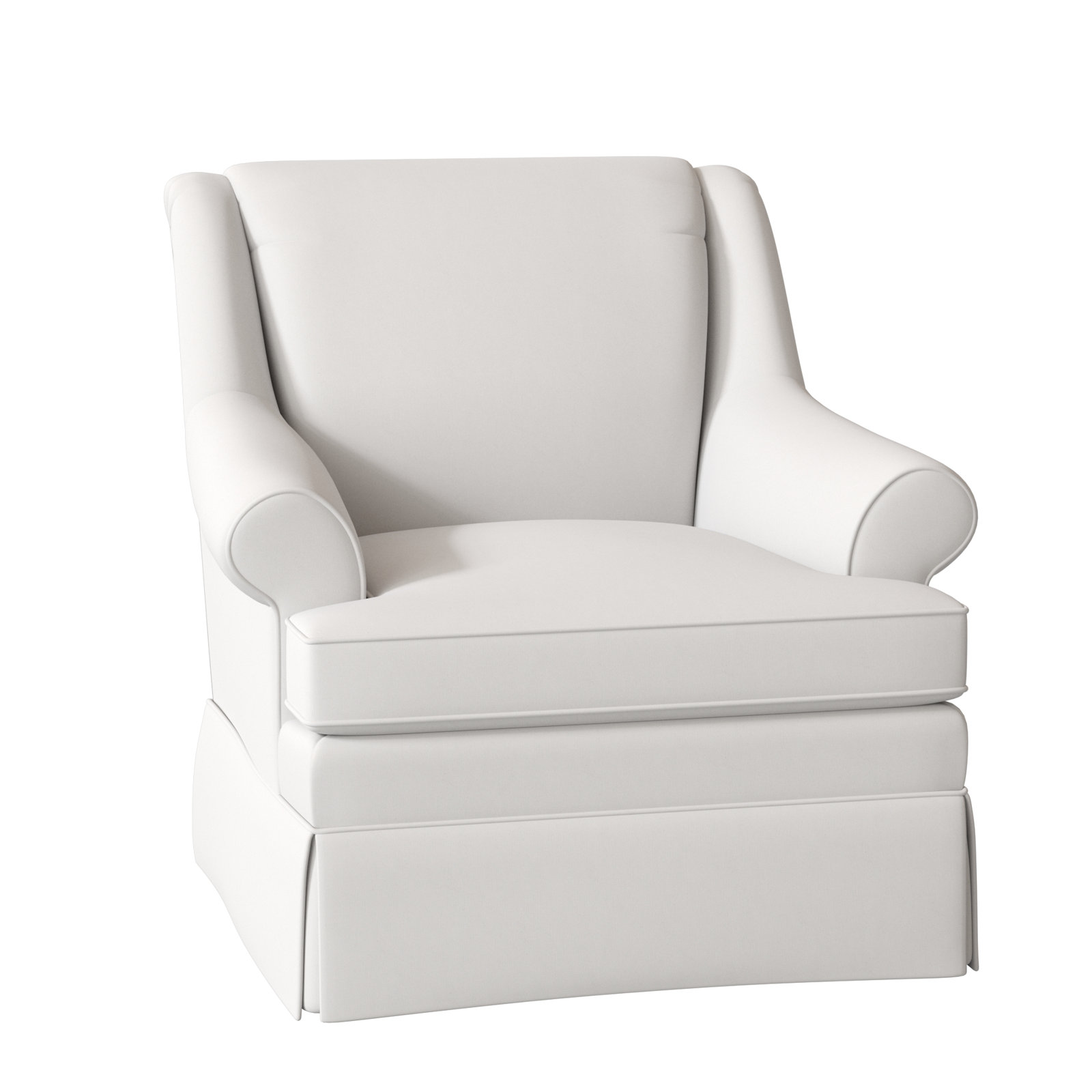 Eliana Upholstered Armchair, No, Peyton 31 White Performance Twill