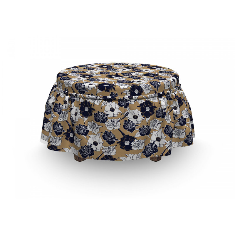 Housse pour repose-pieds féminins floral