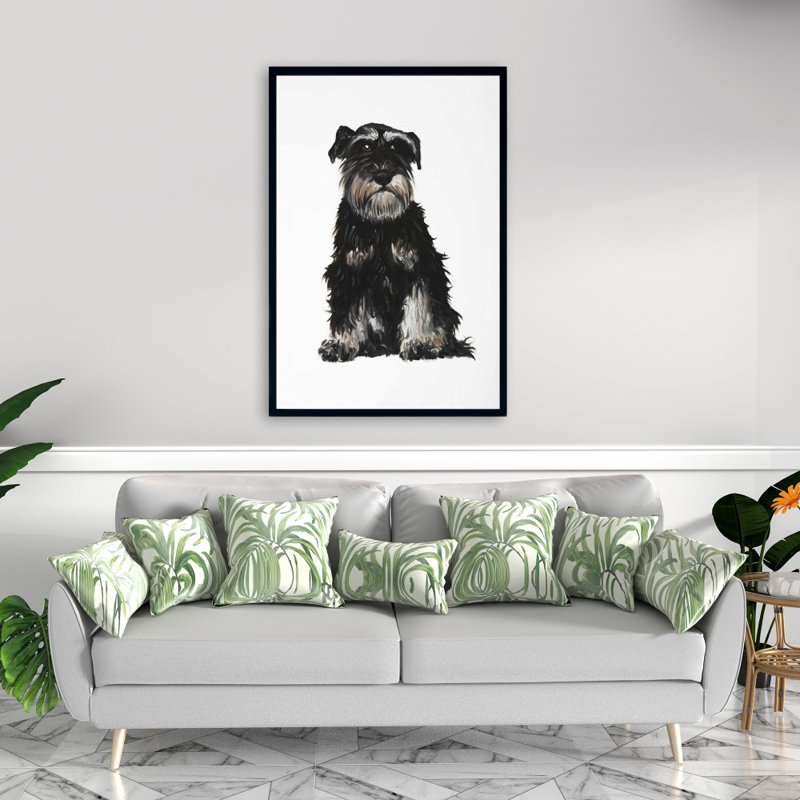 Miniature Schnauzer Print On Canvas