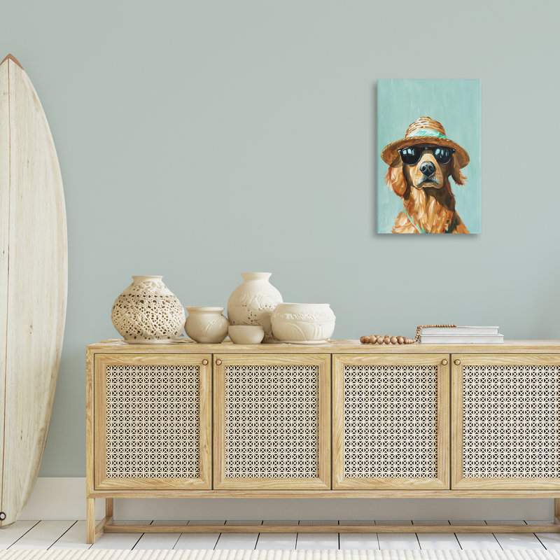«Beach Ready Dog» par Petals Prints Design, H 30 po x l 20 po