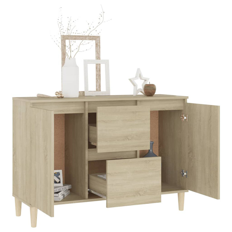 SkeltinCleveland Sideboard 101x35x70 cm Engineered Wood, Sonoma Oak