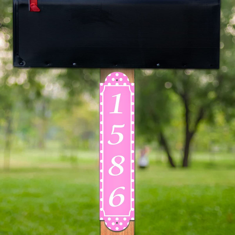 Plaque d'adresse sur 1 ligne, Rose, Oui