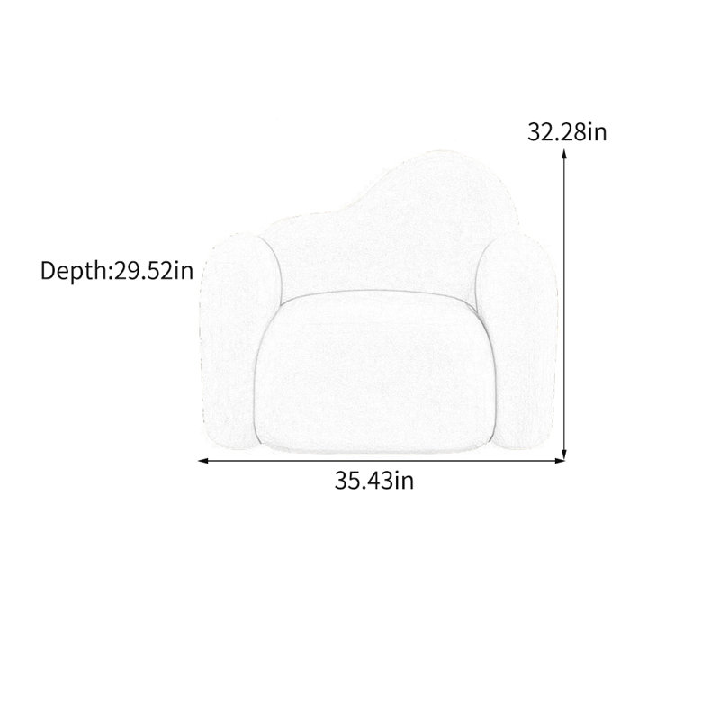 Chaise décontractée en flanelle éternelle et élégante, Mélange de polyester noir