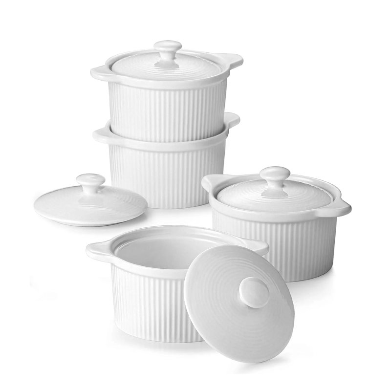 Dowan 10-Oz Covered Ramekin Set (4-Piece)