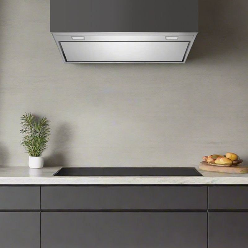 Insert de hotte de cuisine 36 pouces 700 CFM avec contrôle à bouton-poussoir caché, aspiration de périmètre et lumières DEL VICTory