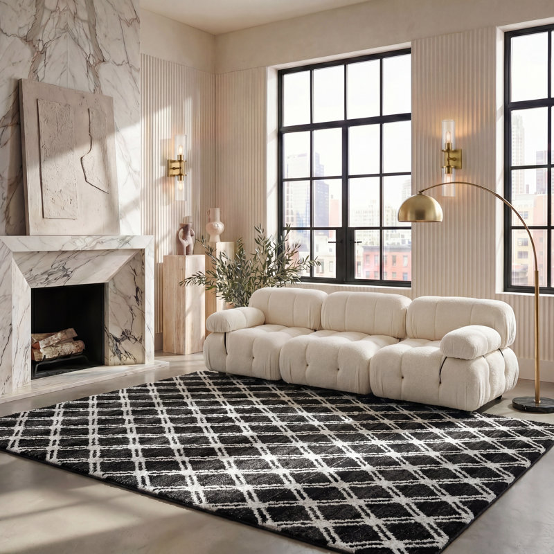 Jahzarra Performance Geometric Rug, Rectangle 8' x 10'