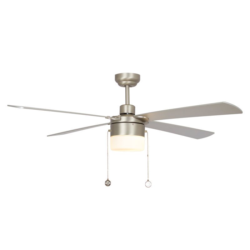 Gonneke 52'' Ceiling Fan with Light Kit, Silver