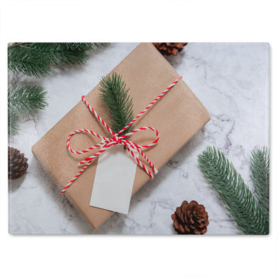 Christmas Gift Box Dining Glass Chopping Board