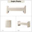 Banc rembourré en tissu 57 po Elizabeth-1698964355