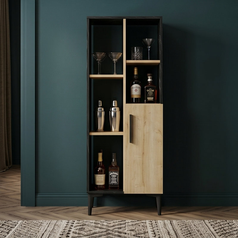 Bibliothèque polyvalente 55 "avec armoire intégrée Aurelius