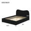 Grand grand lit plateforme tapissier avec lattes en bois-1716690836