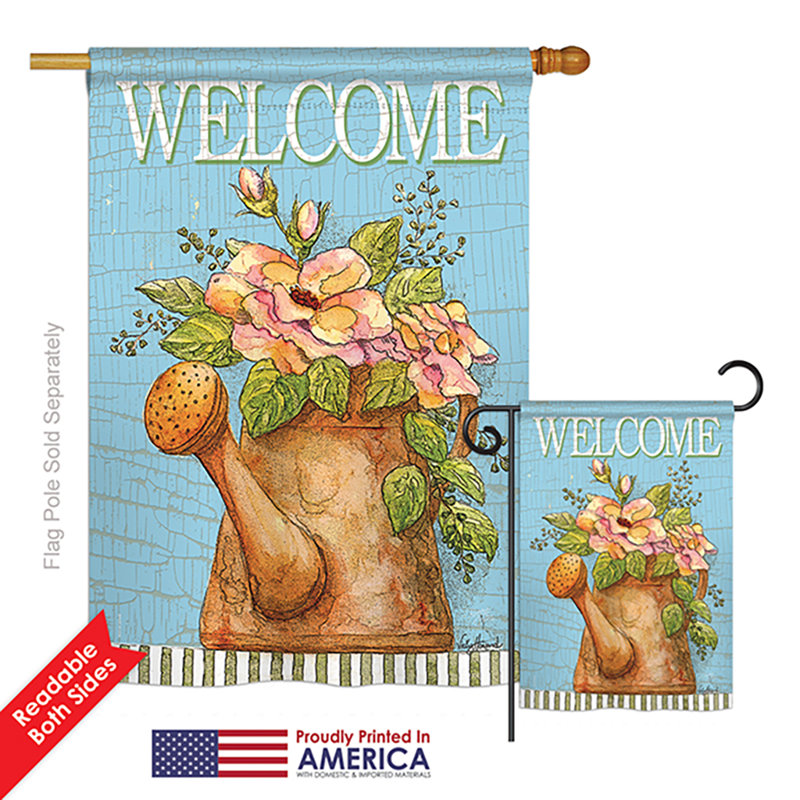 Double Sided 40'' H x 28'' W Polyester Flag Set