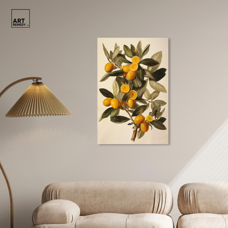 «Orange Oasis Glow» par Art Remedy, H 36 po x l 24 po, Toile tendue