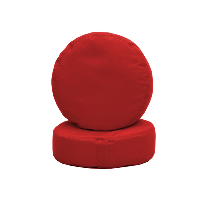 Coussin à billes rond 16 po Element, Rouge
