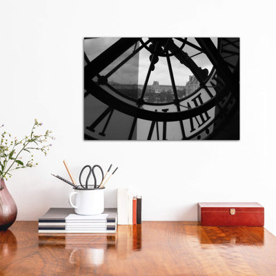 Clock Tower In Paris - Wrapped Canvas Print