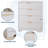4 Drawer Dresser for Bedroom, Modern Chest of Drawers with Waveform Fluted Panel, Wood Storage Dresser for Living Room-495913410