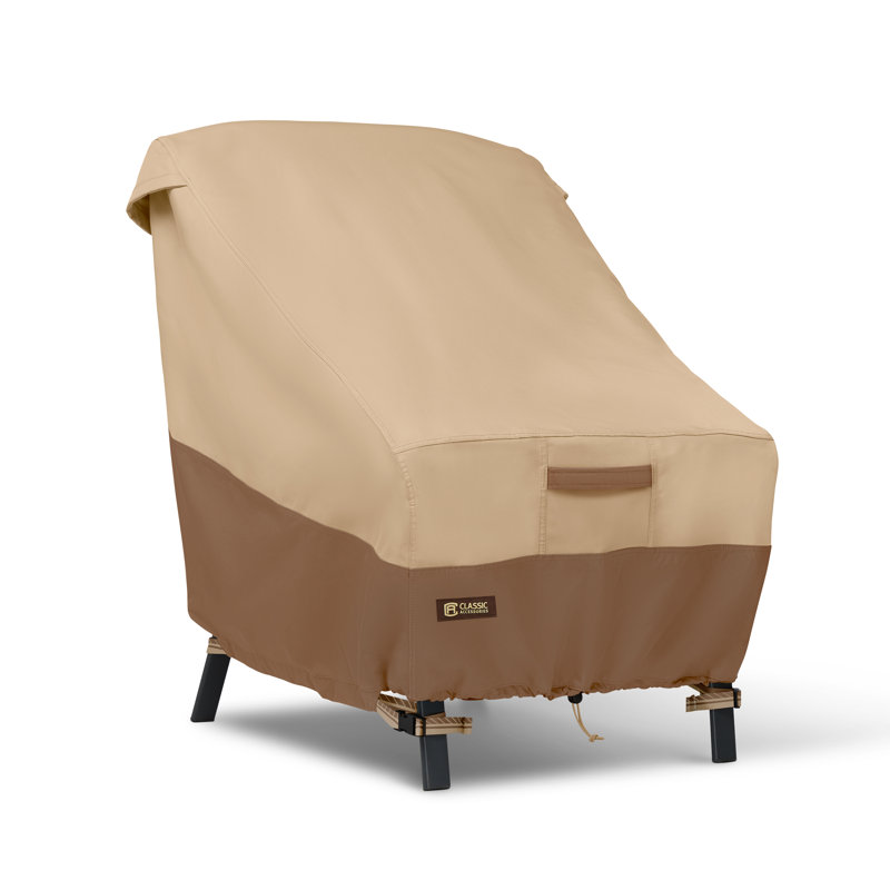 Veranda Outdoor Patio Chair Cover, 35" H x 26" W x 33" D, Natural