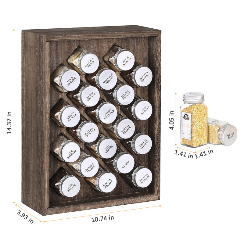 Freestanding Wood Spice Rack