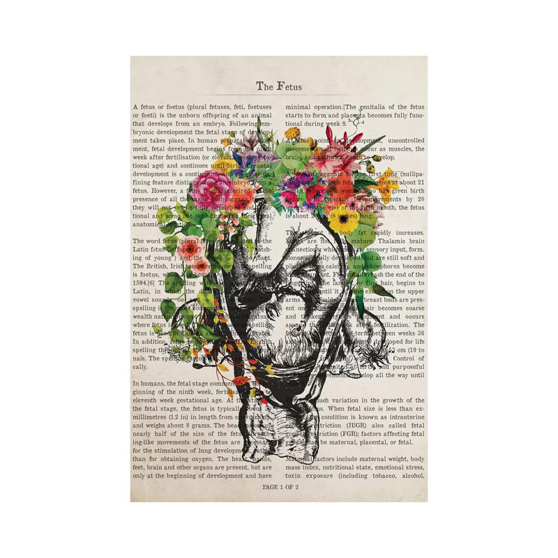 «The Fetus» par Aged Pixel, impression sur toile tendue, H 26 po x l 18 po x 1,5 po