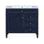 Meuble-lavabo de salle de bain 36 po - Armoire moderne bleue avec tiroirs. 2 tiroirs, tiroir coulissant pour rangement organisé. Et armoire contemporaine. Pratique avant-gardiste-1116421290-1116421291