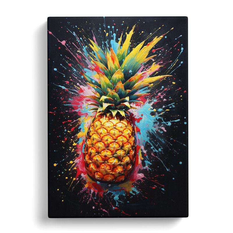 Pineapple Action - Wrapped Canvas, 60cm H x 40cm W x 3cm D