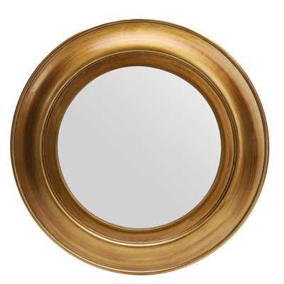 Wood Round Wall Mirror Decorative Mirror for Bathroom. Livingroom,