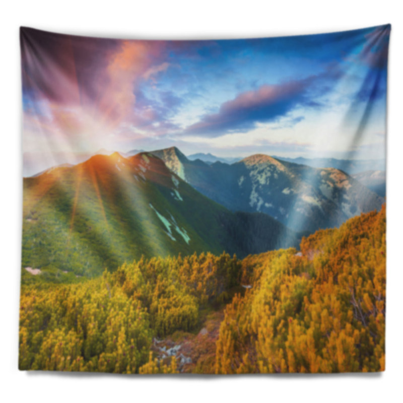 Tapisserie de soleil vif en polyester carpathian avec accessoires suspendus inclus, H 78 po x l 92 po