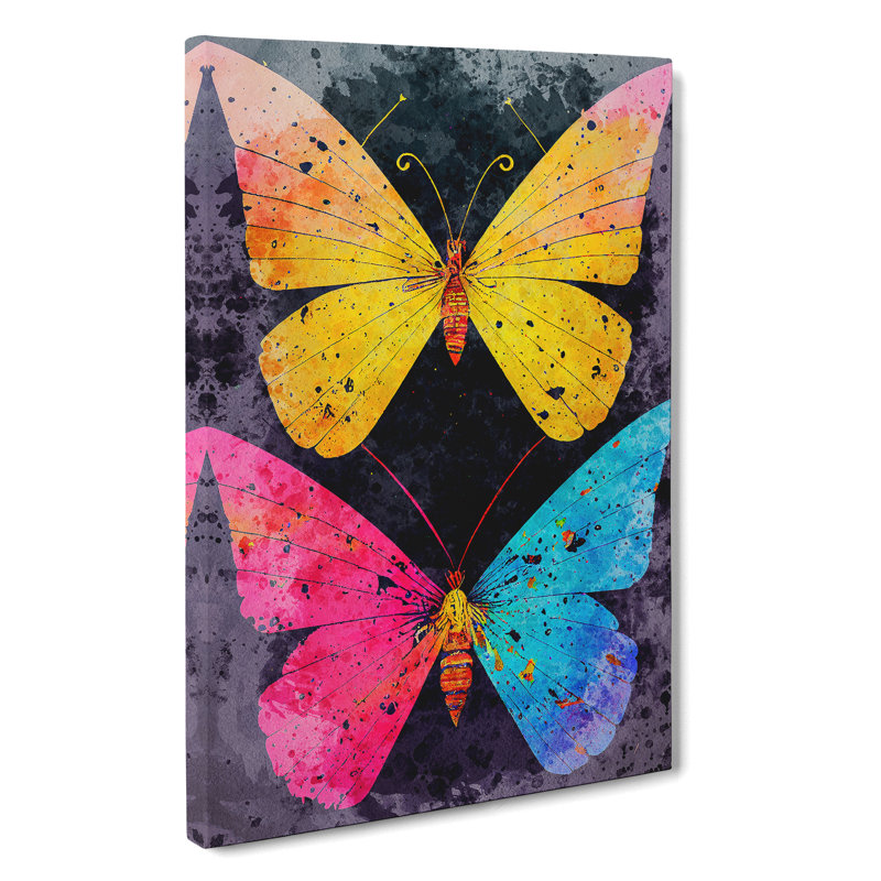 XC1022-1544X Colourful Butterflies No.3 - Wrapped Canvas Print, 76cm H x 50cm W x 3cm D