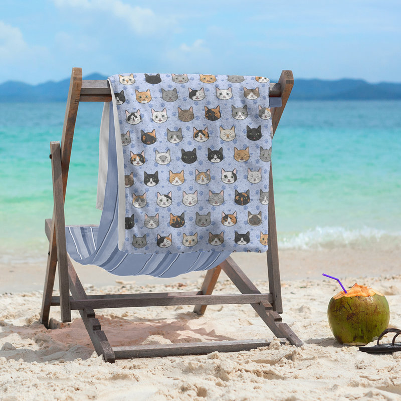 Serviette de plage Katelyn Elizabeth, Bleu