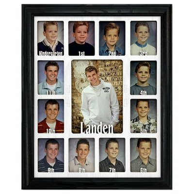 School Years Picture Frame, Personalized with Any Name, Holds 12 Wallet Photos