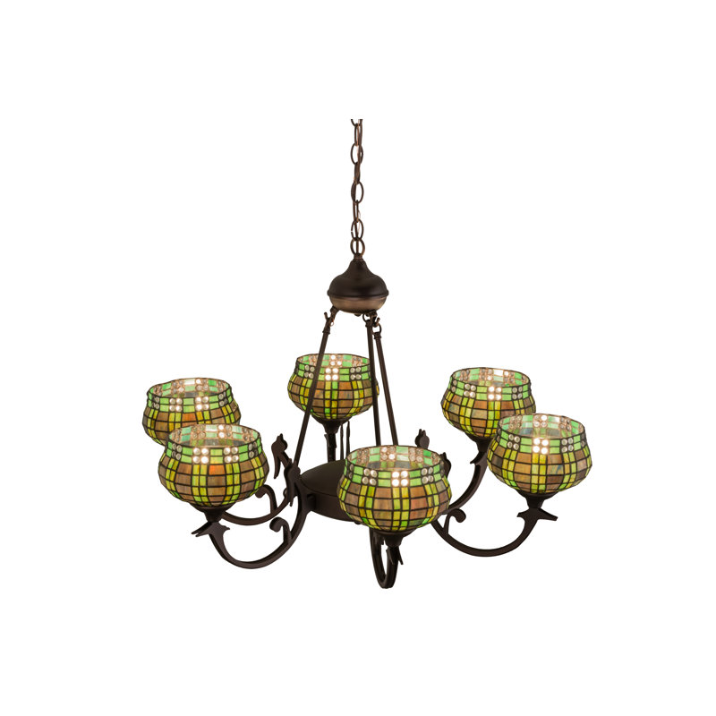 Jeweled 6 - Light Chandelier
