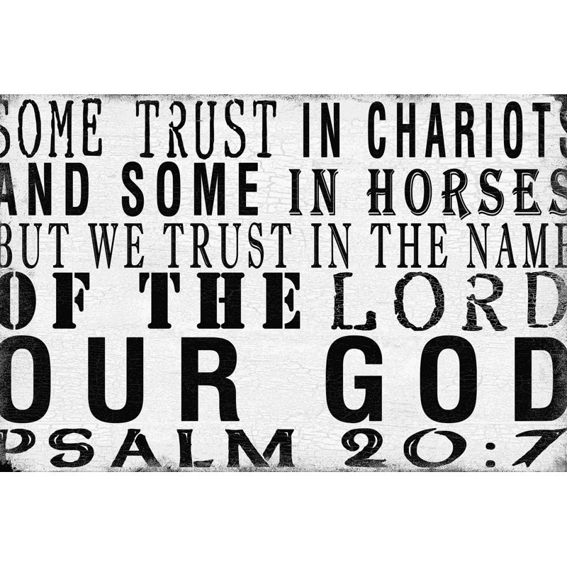 Some Trust Sign - Wrapped Canvas Textual Art, 20" H x 30" W