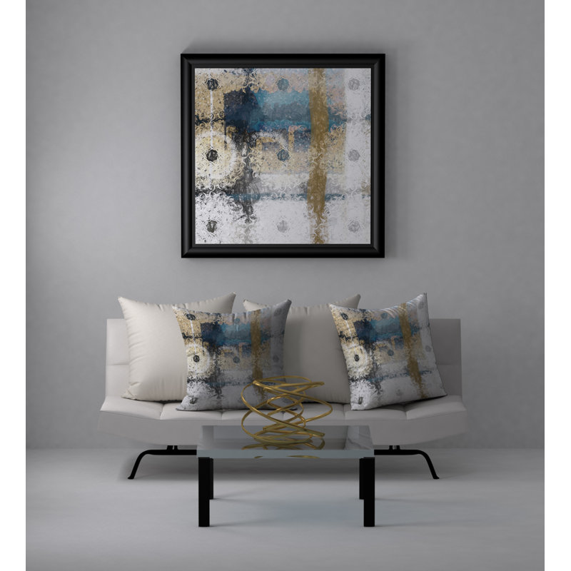 Abstract Reversible Throw Pillow, 18" x 18"