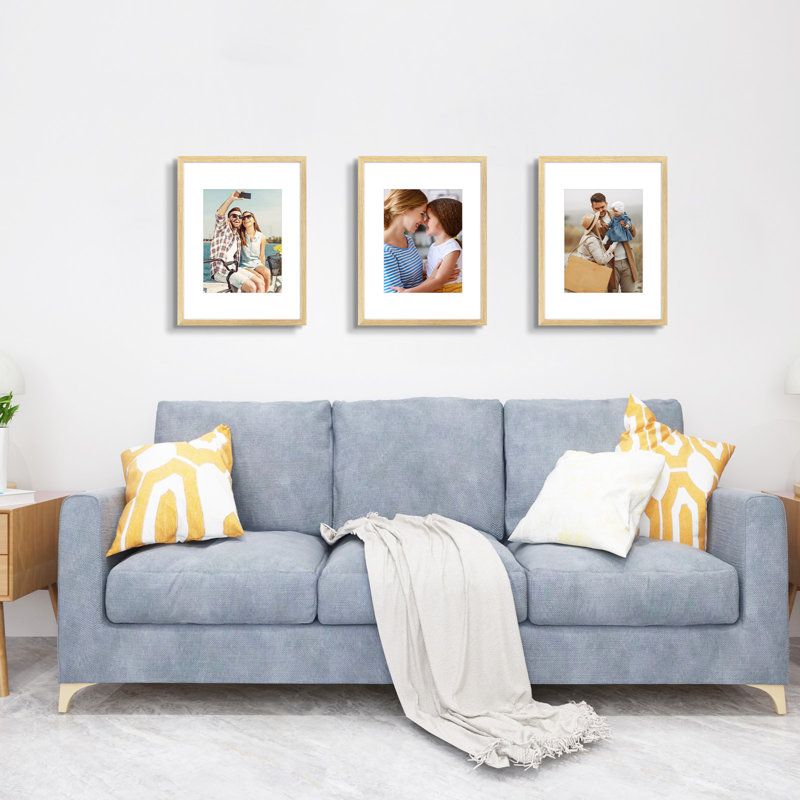 Cadre photo en bois massif, décoration murale, L 12 po x H 16 po
