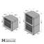 Four mural double 30 po, acier inoxydable
