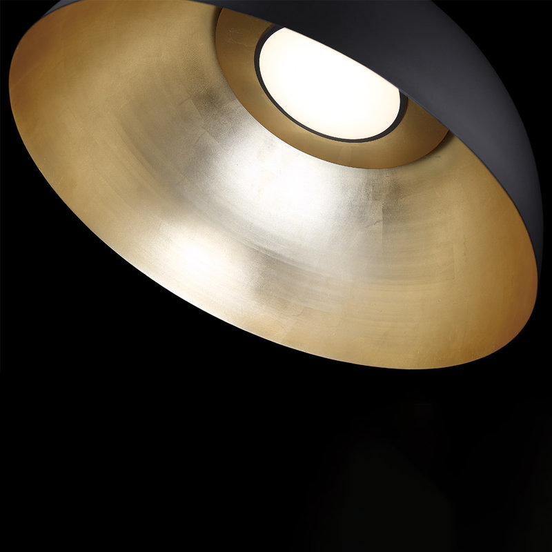 Yolo Single Light Metal Dimmable LED Pendant, Gold, 18" H x 35.5" W x 35.5" D
