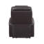 Fauteuil inclinable électrique brun à 2 porte-gobelets
