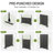 6 ft. H x 4 ft. W Metal Privacy Screen Fence Panel Square Pattern-1008402995