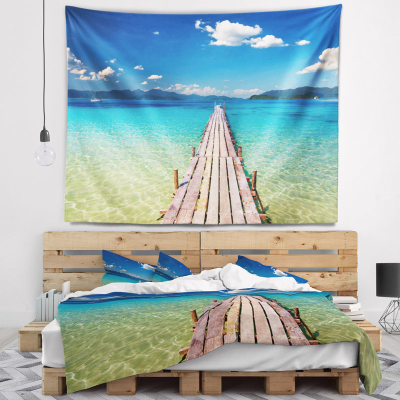 Tapisserie en bois Seascape, H 32 po x l 39 po