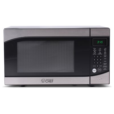 COMMERCIAL CHEF 0.9 Cu Ft Countertop Microwave with 10 Power Levels, Push Button -  CHM009