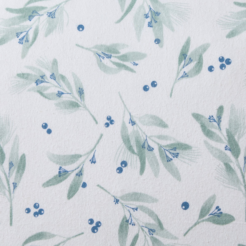 Ensemble de draps en flanelle de coton Hallmark Leafage, Ensemble de draps pour très grand lit avec 2 taie