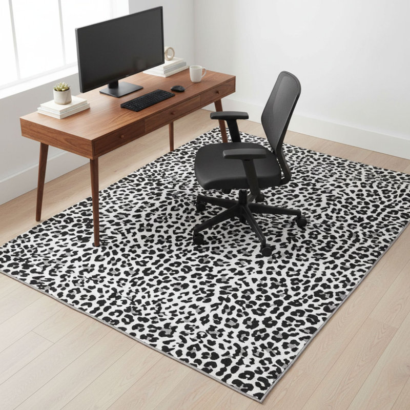 Soft Non-Slip Indoor Leopard Rug, Runner 7'10" x 21'