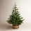 3Ft. Artificial Balsam Fir Christmas Tree With Pine Cones In Jute Wire Planter
