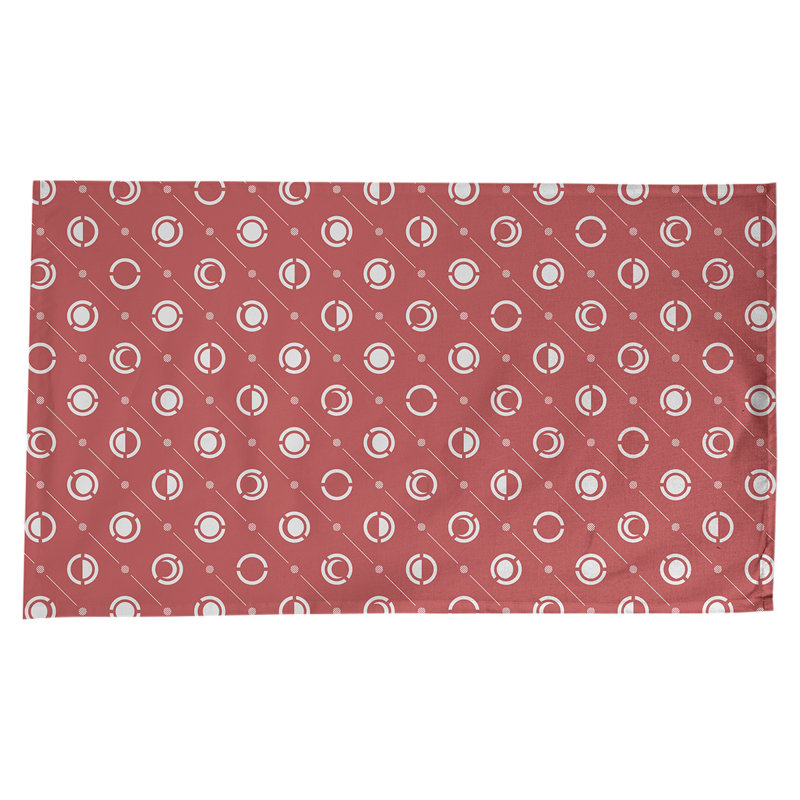 Classic Moon Phases Tablecloth, Red