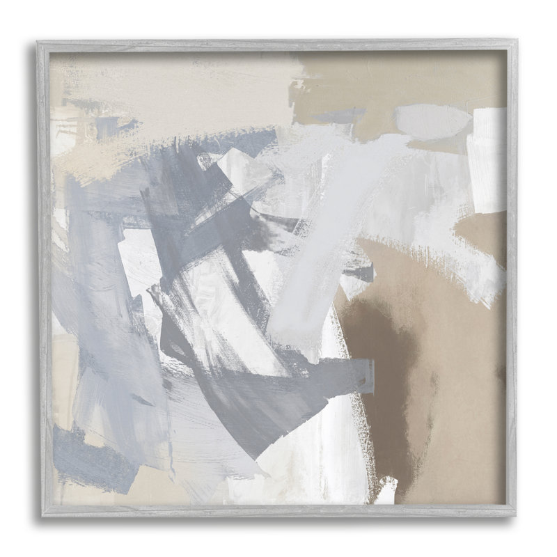 Gris chaotique et beige, impression sur bois, H 24 po x l 24 po x P 1,5 po, Estampe numérique Farmhouse