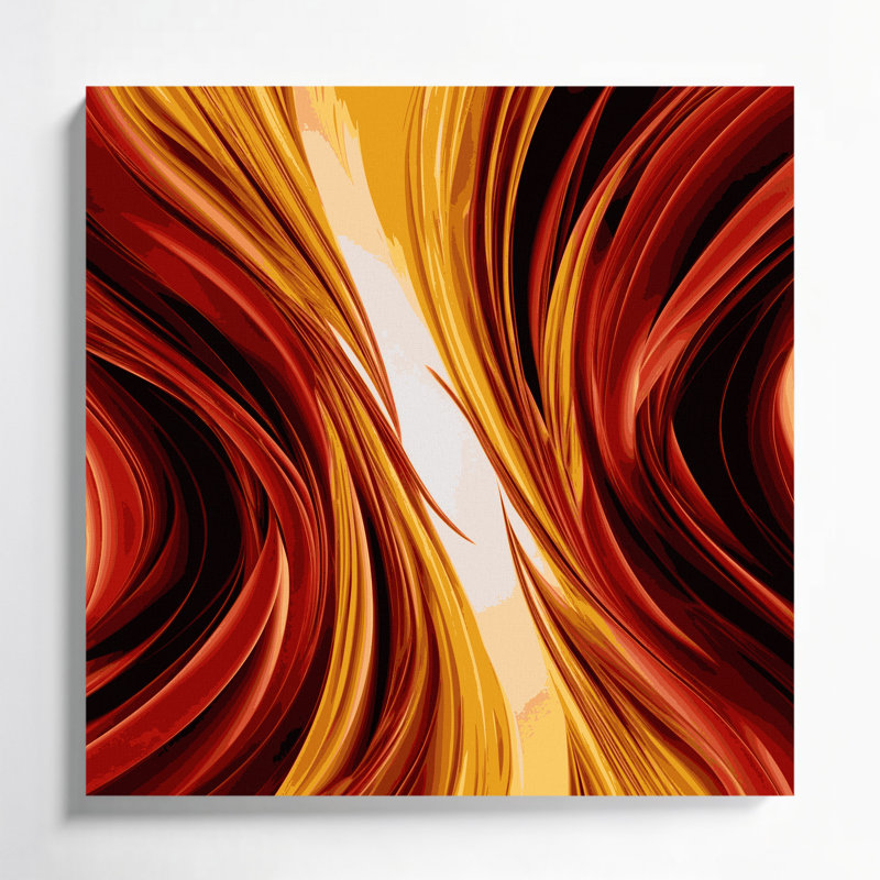 Gradient Abstract 2 Brown Canvas Wall Art, 8" H x 8" W